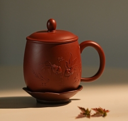 内江“一捧鱼悦”手工土陶茶杯